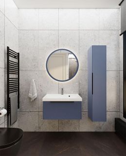 Шкаф-пенал La Fenice Simpla FNC-05-SIM-BG-30 подвесной Синий матовый 30 см